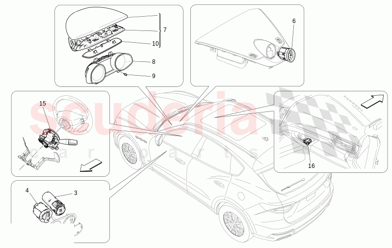 DASHBOARD DEVICES of Maserati Maserati Levante Modena Automatic 3.0 BT V6 4WD 430HP