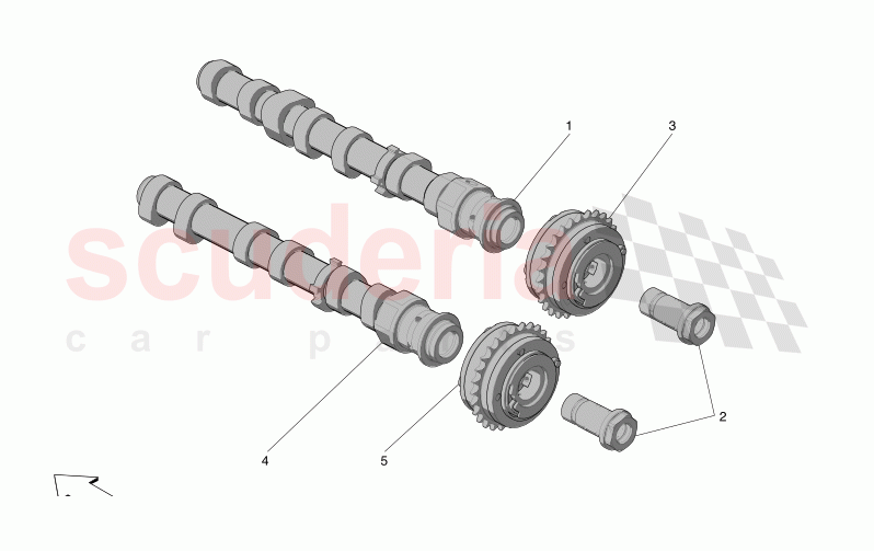 LH CYLINDER HEAD CAMSHAFTS of Maserati Maserati MC20 Automatic 3.0 BT V6 2WD 630HP