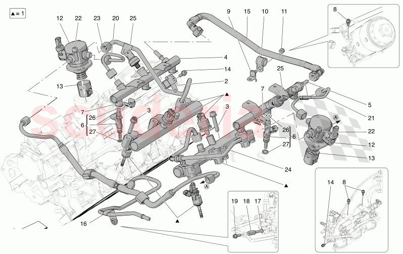 FUEL PUMPS AND CONNECTION LINES of Maserati Maserati MC20 Automatic 3.0 BT V6 2WD 630HP