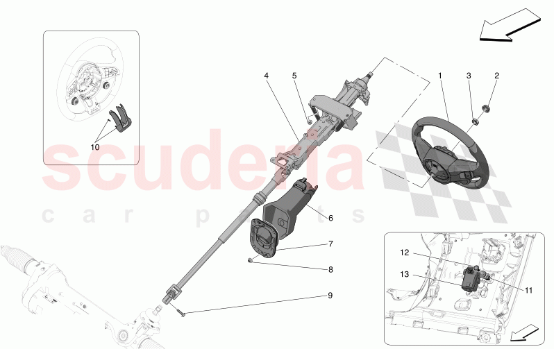 STEERING COLUMN AND STEERING WHEEL UNIT of Maserati Maserati Grecale Trofeo Automatic 3.0 BT V6 530HP