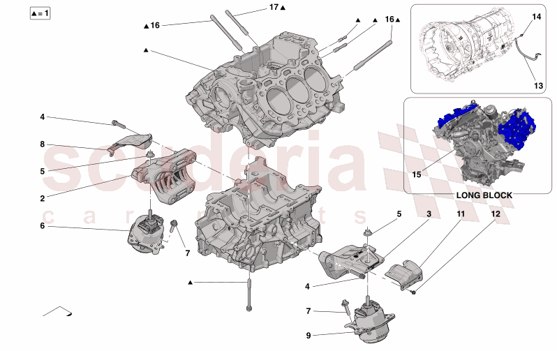 CRANKCASE of Maserati Maserati GranTurismo M189    AUTOMATIC 4WD 3.0 BT V6 490 HP