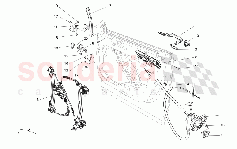 FRONT DOORS: MECHANISMS of Maserati Maserati Levante Modena Automatic 3.0 BT V6 4WD 430HP