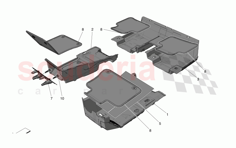 PASSENGER COMPARTMENT MATS of Maserati Maserati Grecale Folgore Automatic 4WD BEV 400 kW
