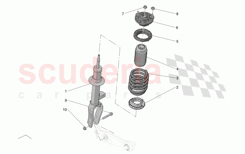 FRONT SHOCK ABSORBER DEVICES of Maserati Maserati Grecale GT Automatic 2.0 T4 4WD 250HP MHEV