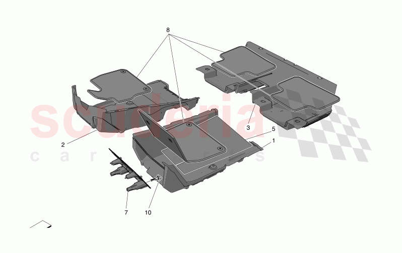 PASSENGER COMPARTMENT MATS of Maserati Maserati Grecale Folgore Automatic 4WD BEV 400 kW