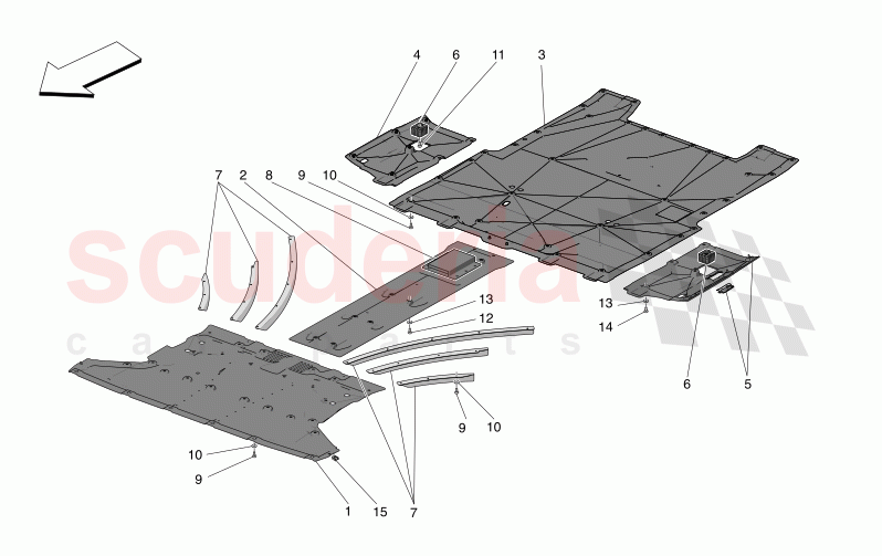 UNDERBODY AND UNDERFLOOR GUARDS of Maserati Maserati MC20 Automatic 3.0 BT V6 2WD 630HP