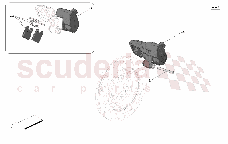 PARKING BRAKE of Maserati Maserati GranTurismo M189 FOLGORE  AUTOMATIC 4WD BEV 560 kW