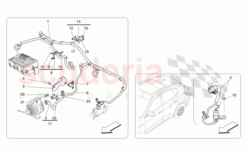 MAIN WIRING of Maserati Maserati Levante Modena Automatic 3.0 BT V6 4WD 430HP