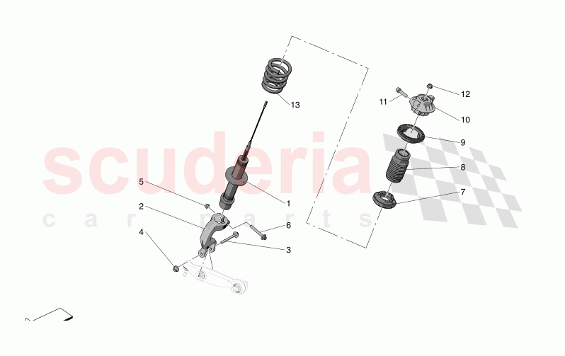 REAR SHOCK ABSORBER DEVICES of Maserati Maserati MC20 Automatic 3.0 BT V6 2WD 630HP
