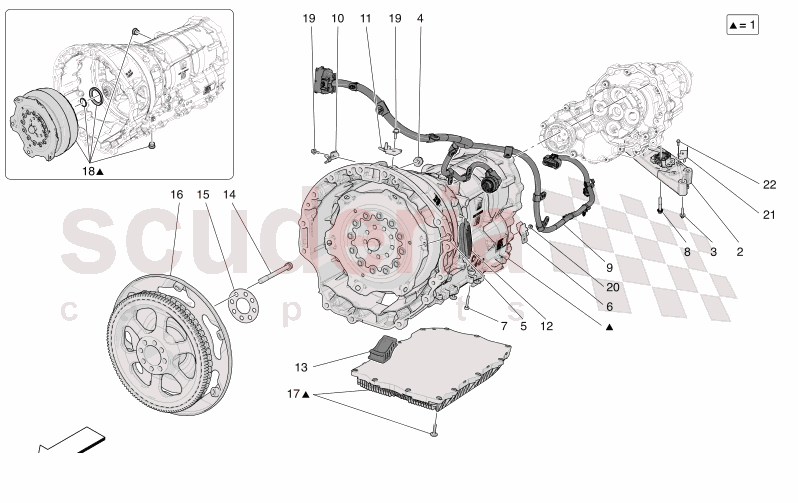 GEARBOX HOUSINGS of Maserati Maserati GranTurismo M189    AUTOMATIC 4WD 3.0 BT V6 490 HP