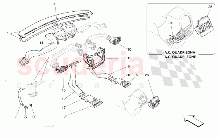 A/C UNIT: DIFFUSION of Maserati Maserati Levante Modena Automatic 3.0 BT V6 4WD 430HP