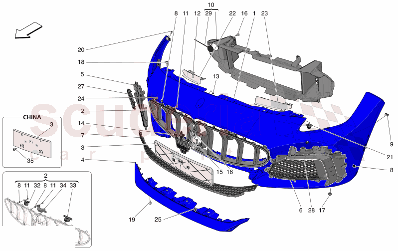 FRONT BUMPER of Maserati Maserati GranTurismo M189 TROFEO  AUTOMATIC 4WD 3.0 BT V6 550 HP