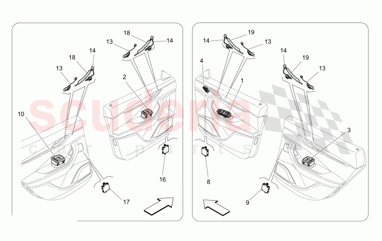 DOOR DEVICES of Maserati Maserati Levante Modena Automatic 3.0 BT V6 4WD 430HP