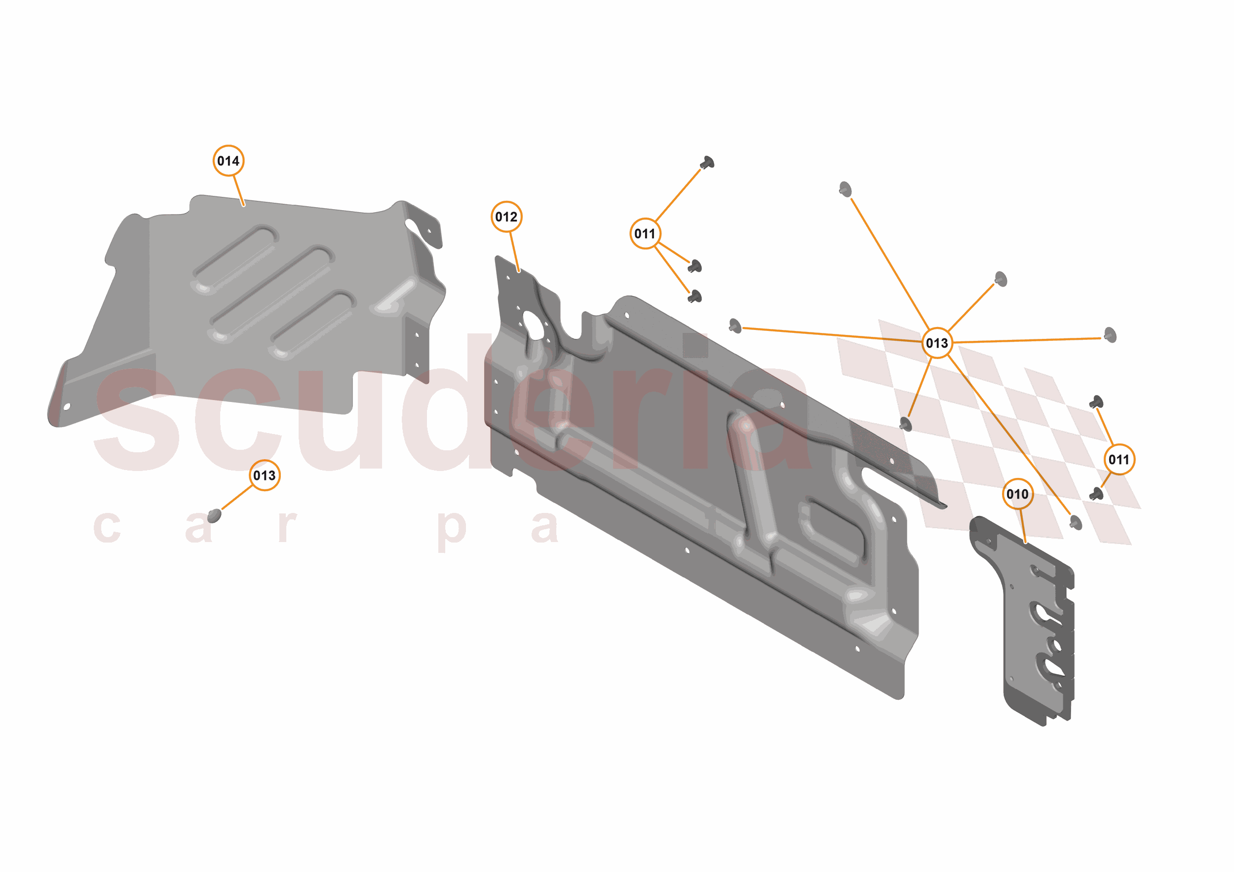 31 - HEAT INSULATION - 31.2 - HEATSHIELDS - VEHICLE MOUNTED of McLaren McLaren McLaren 570S Coupe