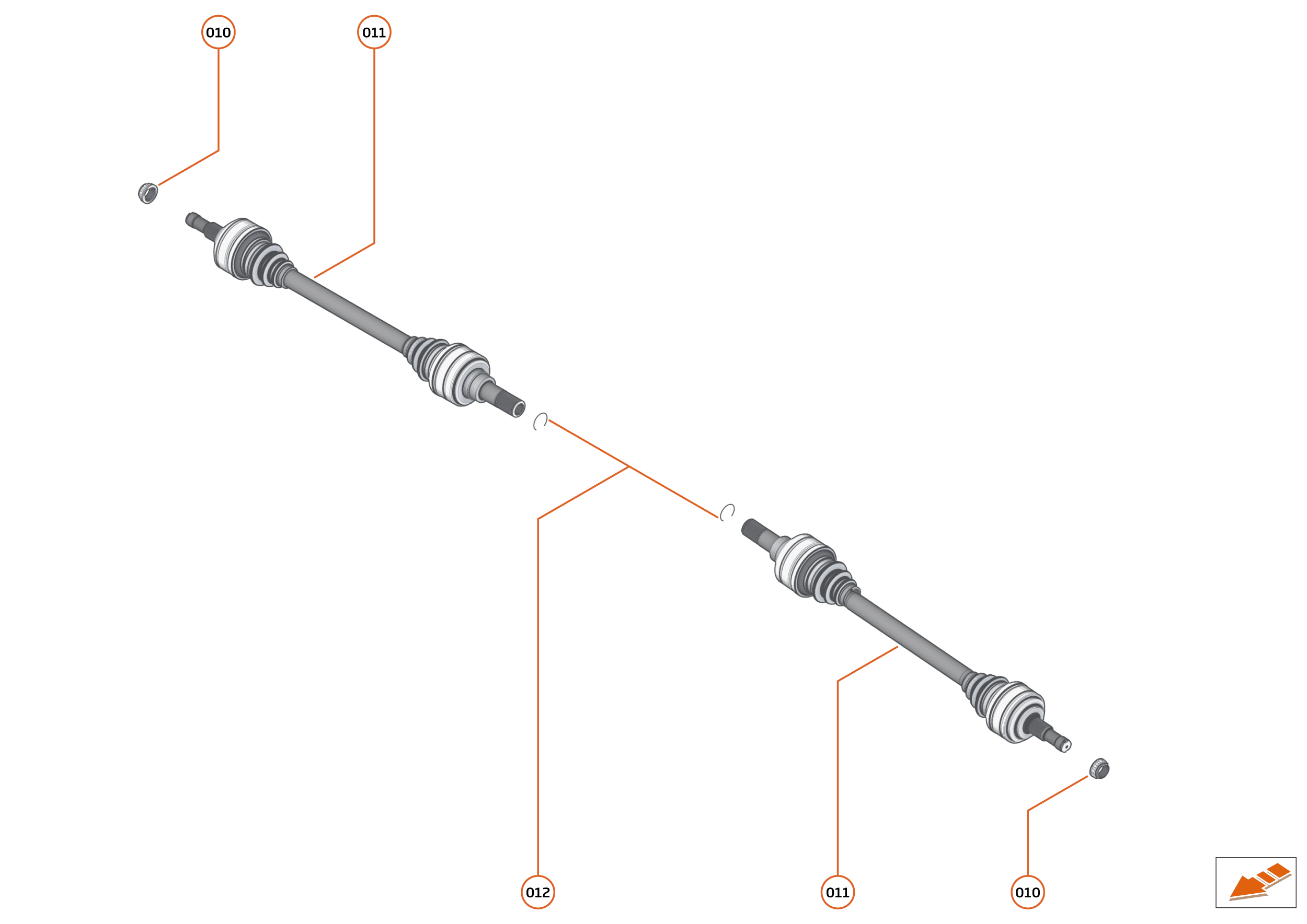 35 - DRIVESHAFTS - 35.1 - DRIVESHAFTS - REAR AXLE of McLaren McLaren Ultimate Series McLaren Elva