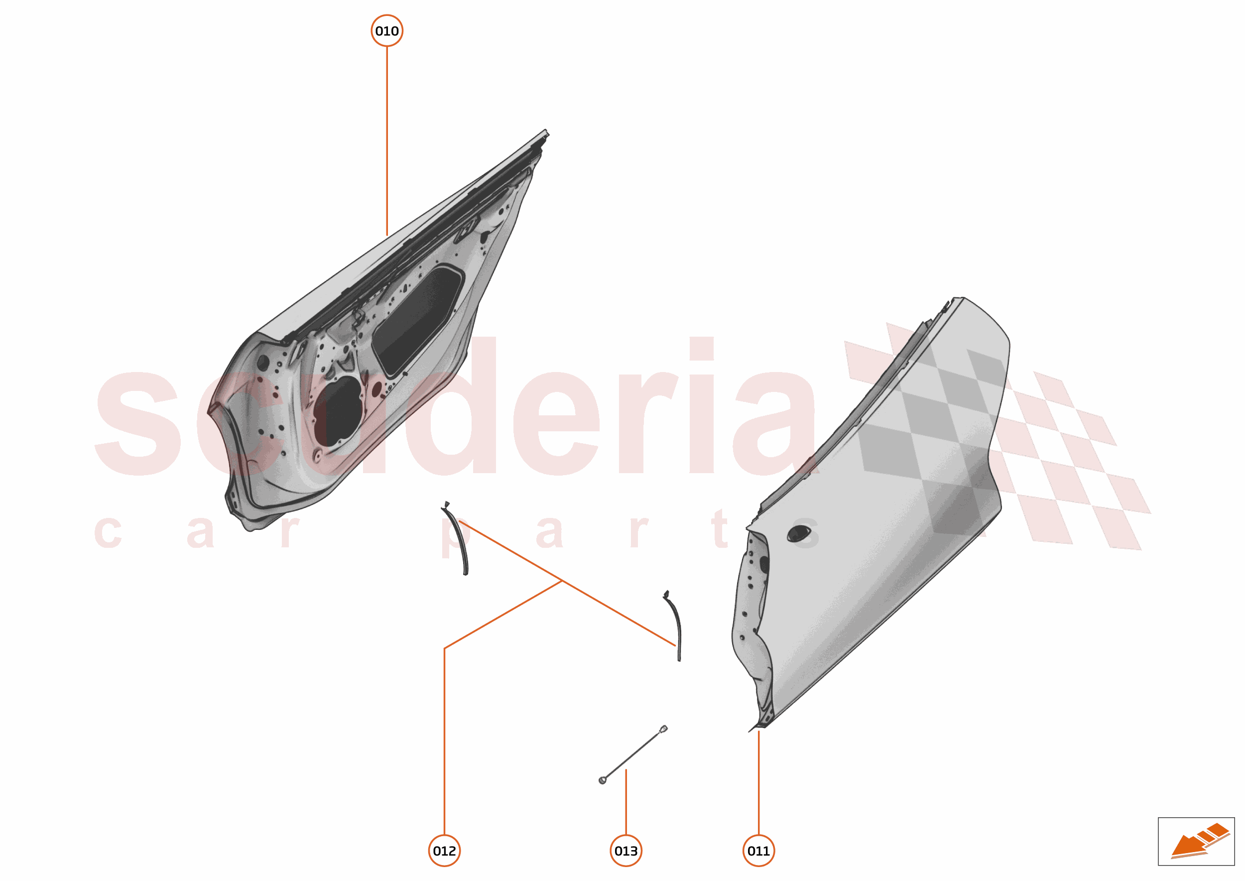 7 - CLOSURES - 7.3 - DOORS STRUCTURE of McLaren McLaren McLaren GT