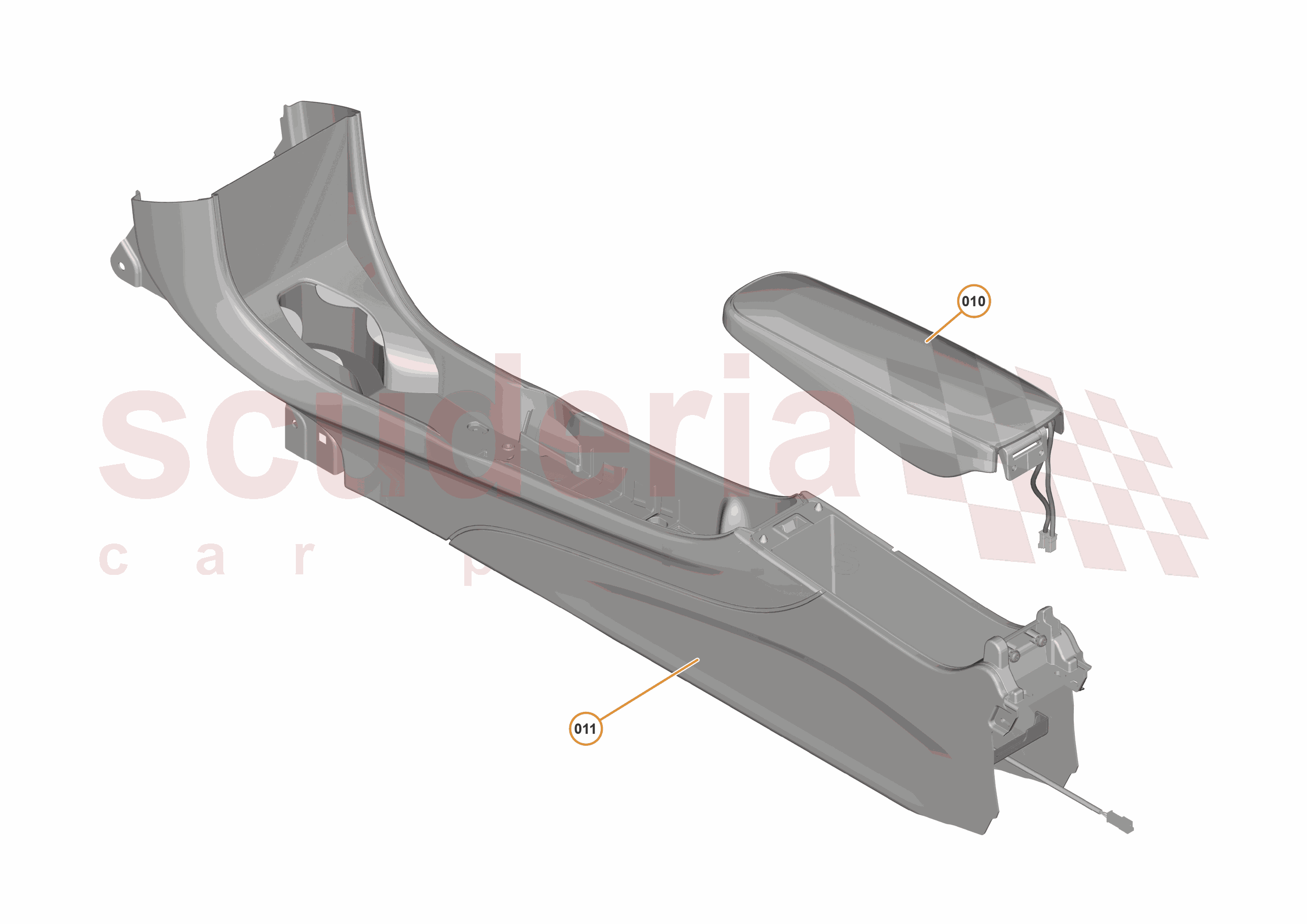 47 - INTERIOR SYSTEMS - 47.7 - TUNNEL CONSOLE ASSEMBLY of McLaren McLaren McLaren 540C Coupe
