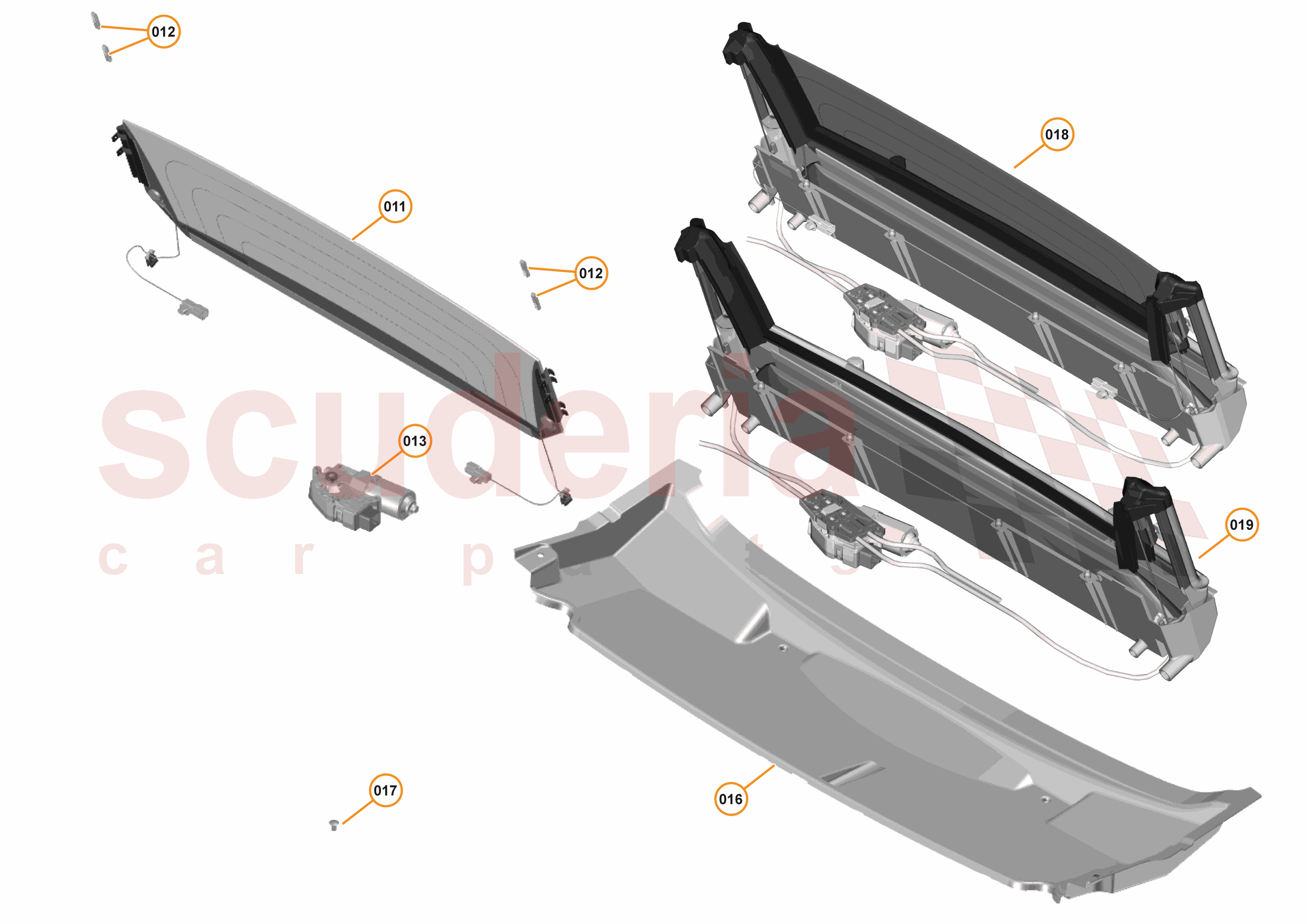 7 - OPENING ROOF SYSTEMS - 7.2 - CONVERTIBLE ROOF (RHT) - BACKLIGHT AND DRIP TRAY of McLaren McLaren McLaren 570S Spider
