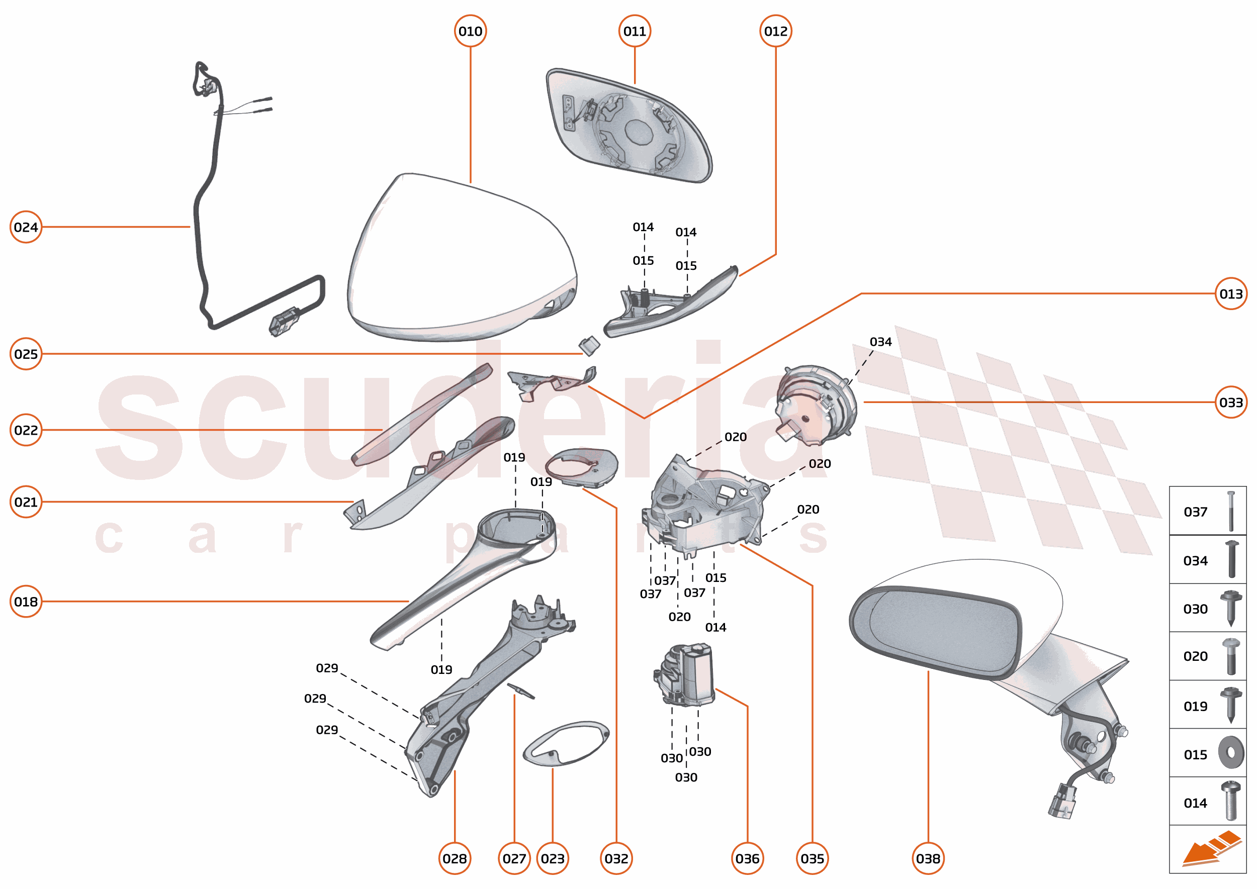 7 - CLOSURES - 7.9 - SIDE MIRRORS of McLaren McLaren McLaren 750S Spider