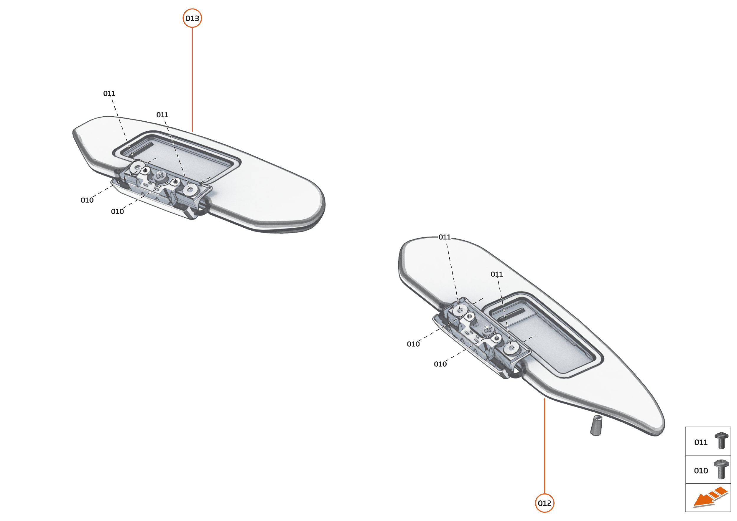 42 - INTERIOR SYSTEMS - 42.15 - SUNVISOR of McLaren McLaren Ultimate Series McLaren Senna