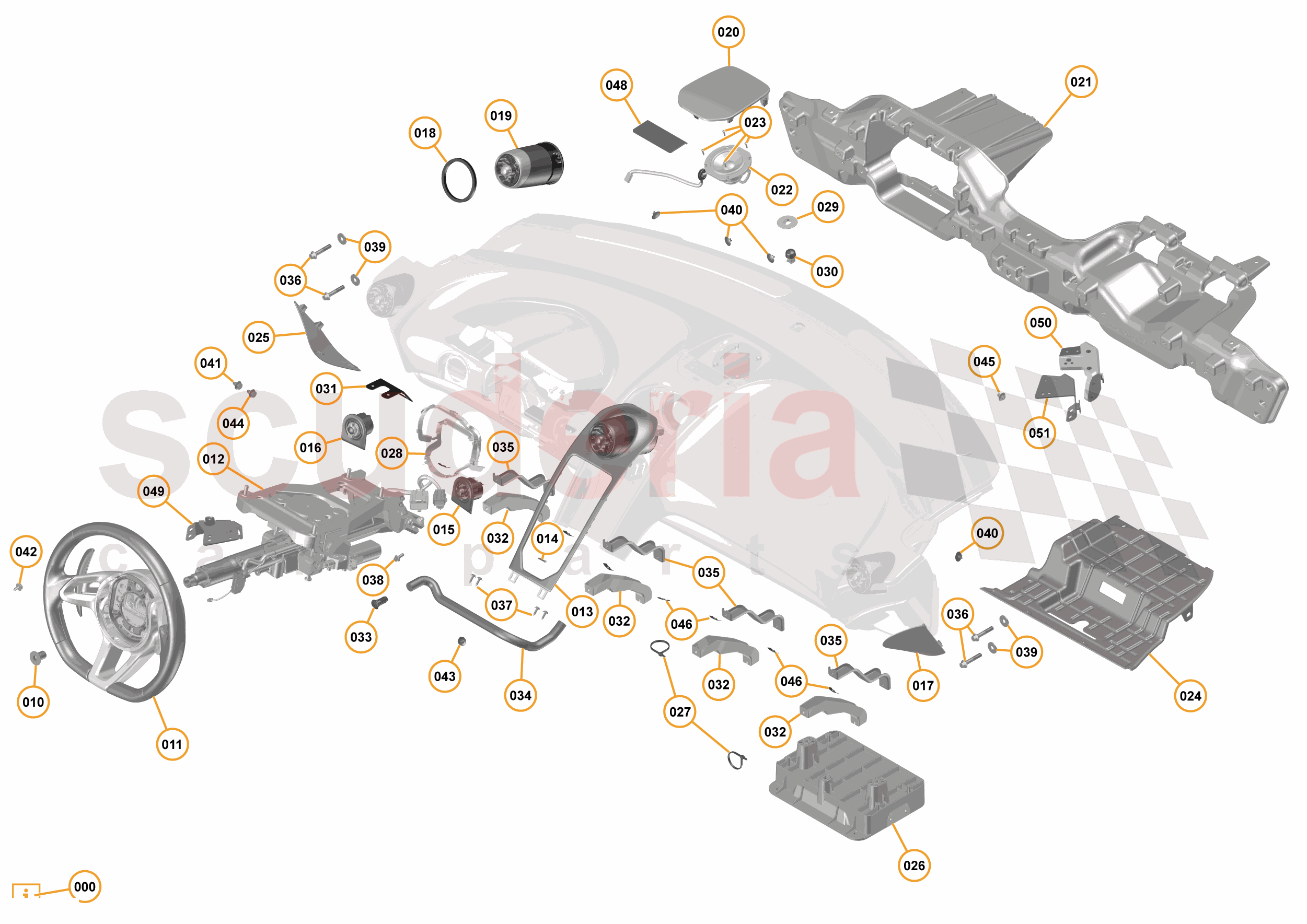 27 - N1 - FACIA - 27.1 - 01 - FACIA - STEERING AND MISC of McLaren McLaren McLaren 675LT Spider