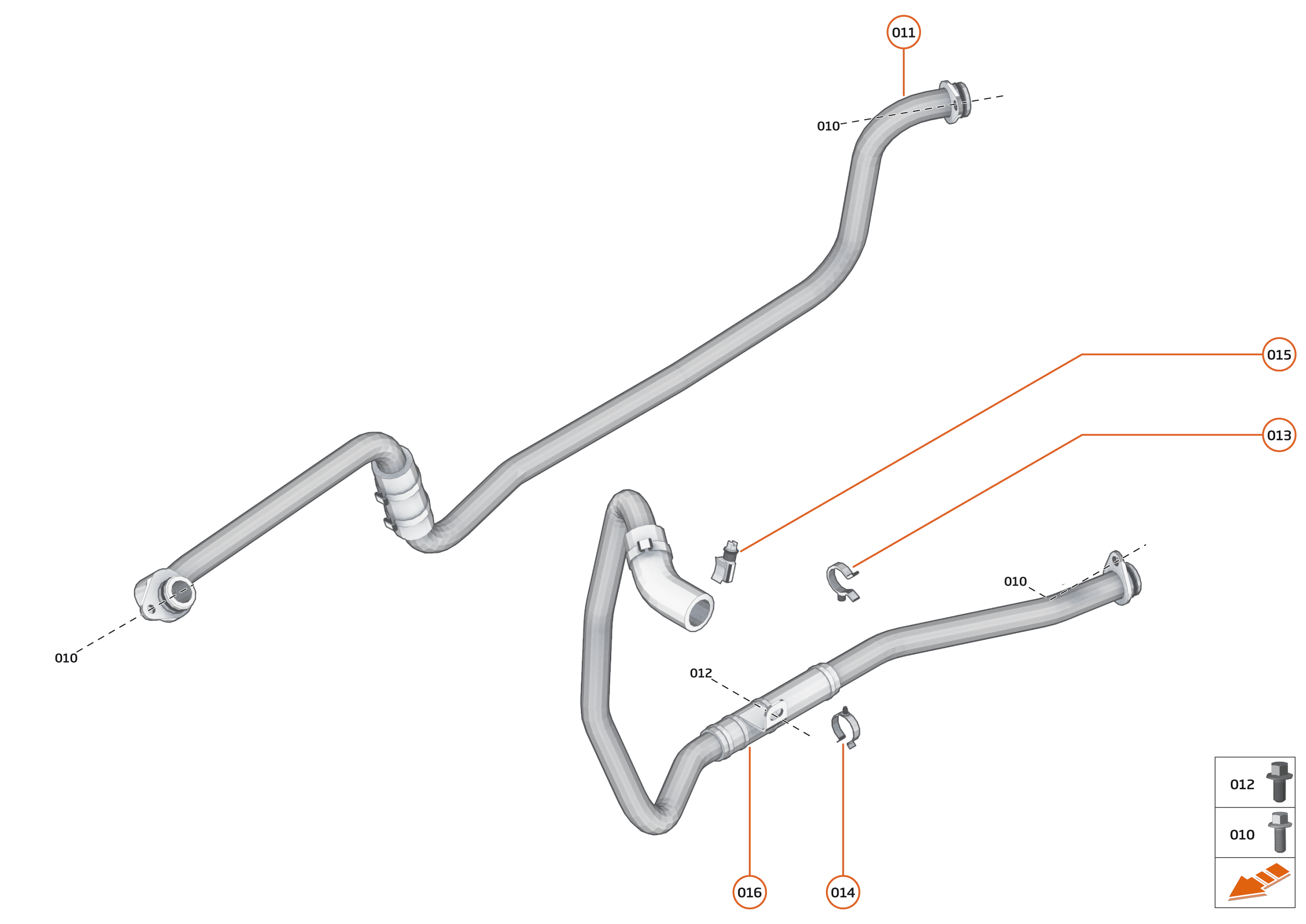 34 - TRANSMISSION COOLING SYSTEM - REAR - 34.1 - TRANS COOLER FEED + RETURN - REAR of McLaren McLaren Ultimate Series McLaren Senna