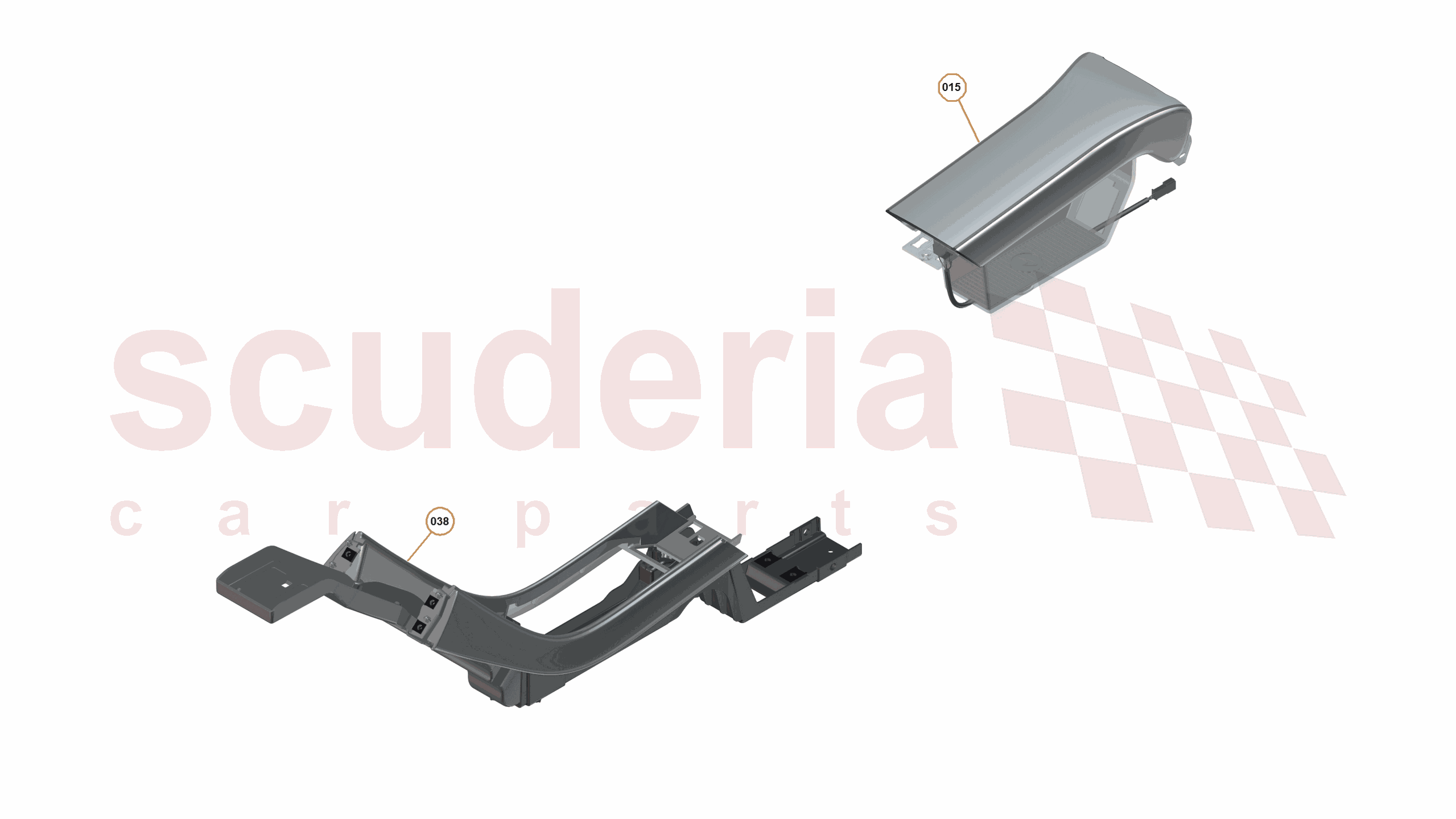28 - N2 - TUNNEL CONSOLE ASSEMBLY - 28.2 - 01 - TUNNEL CONSOLE ASSEMBLY - ALCANTARA of McLaren McLaren McLaren 625C Coupe