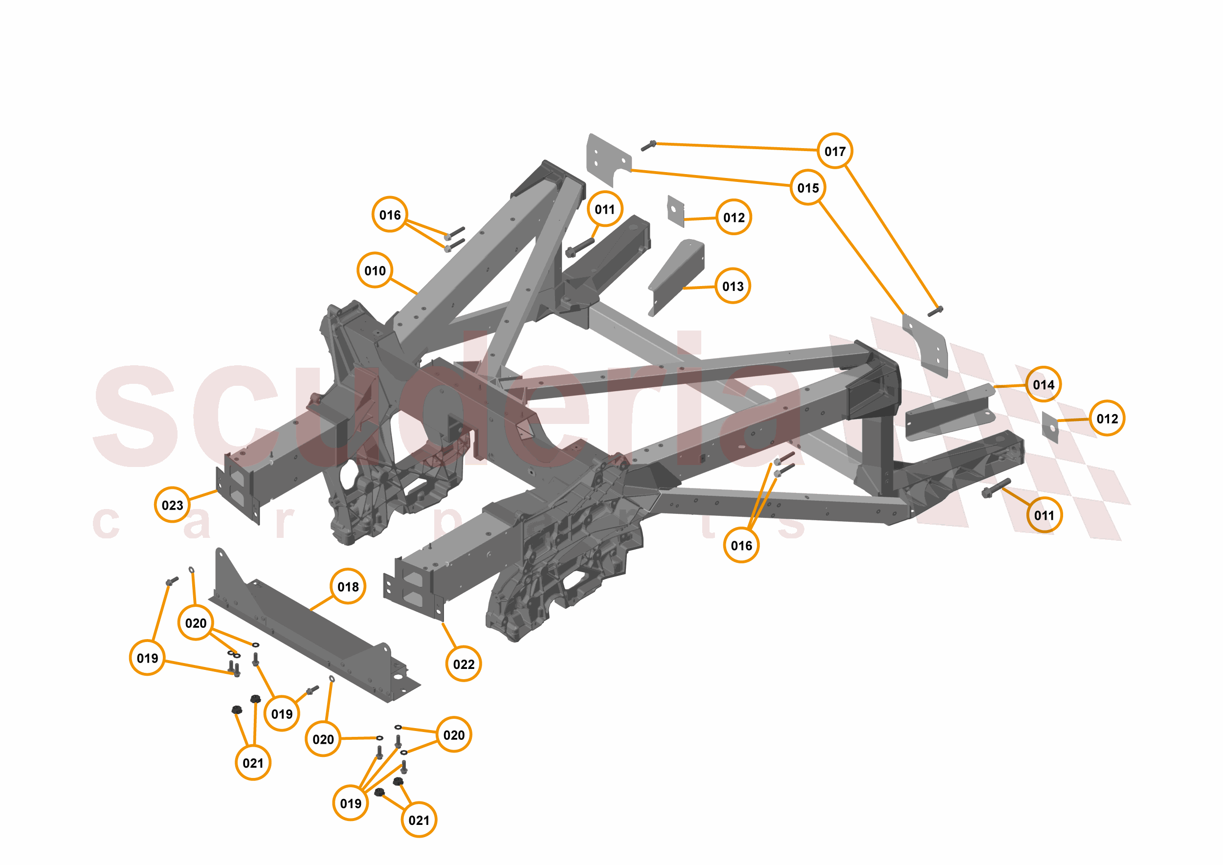 3 - REAR STRUCTURES - 3.1 - REAR FRAME of McLaren McLaren McLaren 720S Coupe