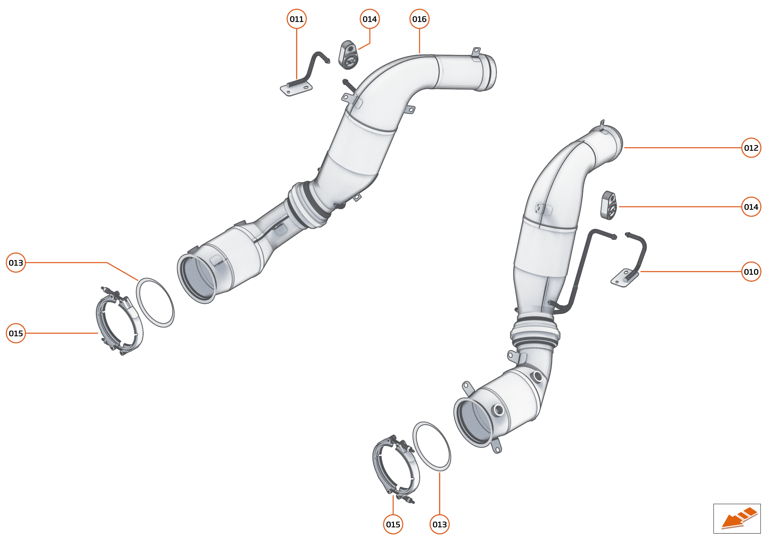 27 - EXHAUST - 27.1 - LINK PIPE AND CATALYST of McLaren McLaren Ultimate Series McLaren Speedtail