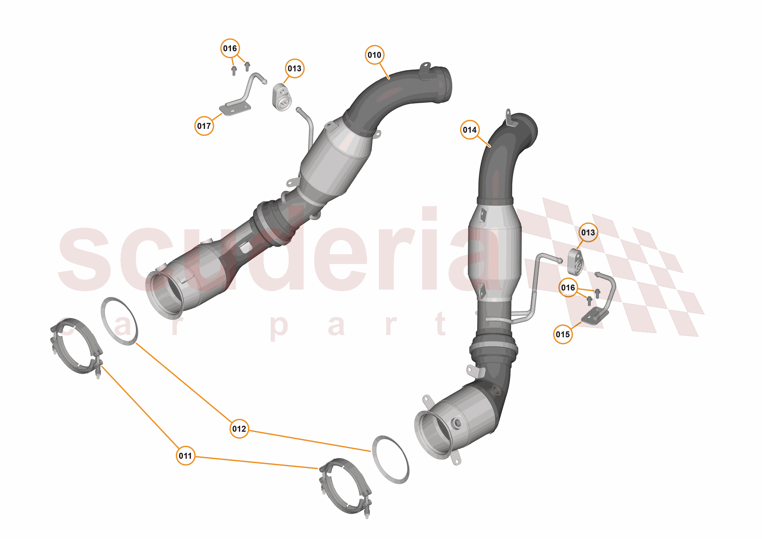 42 - EXHAUST - 42.1 - LINK PIPE / CATALYST ASSEMBLY of McLaren McLaren McLaren 570GT