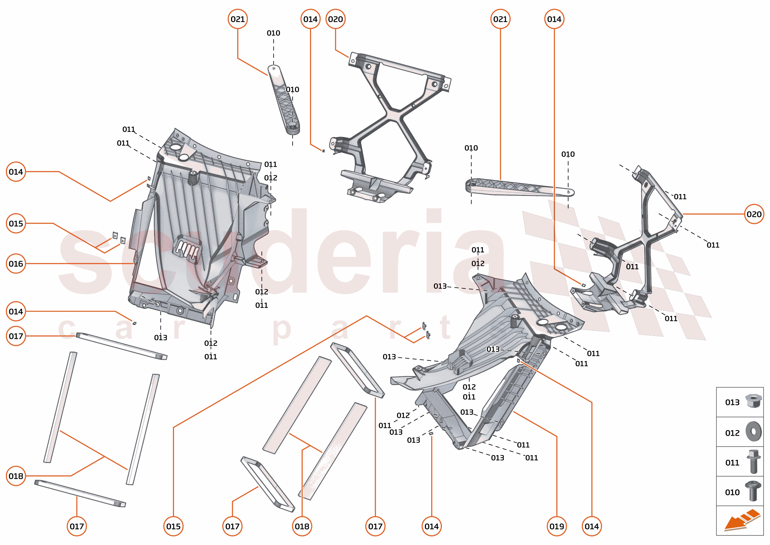 12 - DUCTS, VENTS AND FLOORS - 12.1 - FRONT DUCTS AND VENTS of McLaren McLaren McLaren 620R