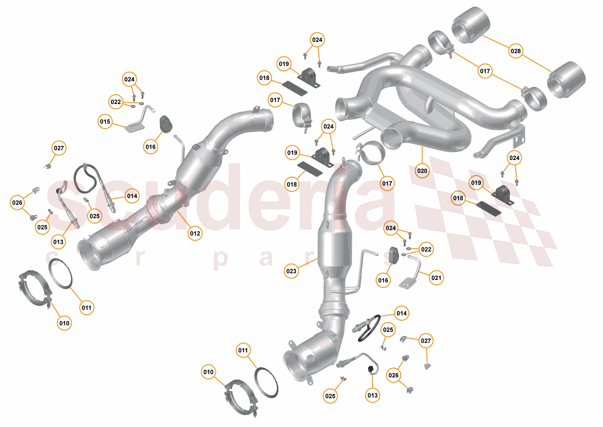 22 - H1 - EXHAUST SYSTEM - 22.1 - 01 - EXHAUST SYSTEM of McLaren McLaren McLaren 675LT Coupe