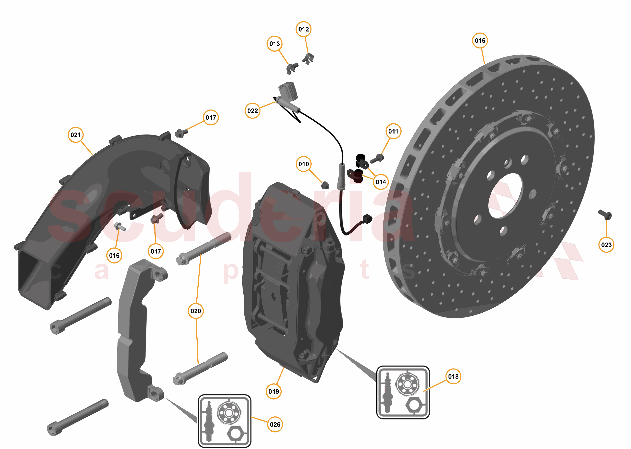 9 - C1 - BRAKE SYSTEM - 9.3 - 04 - REAR BRAKE DISCS AND CALIPERS of McLaren McLaren McLaren 12C Spider