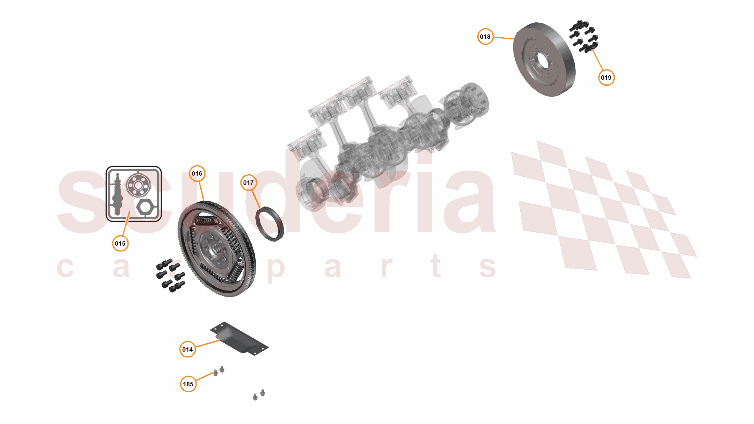 16 - F1 - POWER UNIT - 16.2 - 01 - POWER UNIT - FLYWHEEL + DRIVELINE DAMPER of McLaren McLaren McLaren 12C Coupe