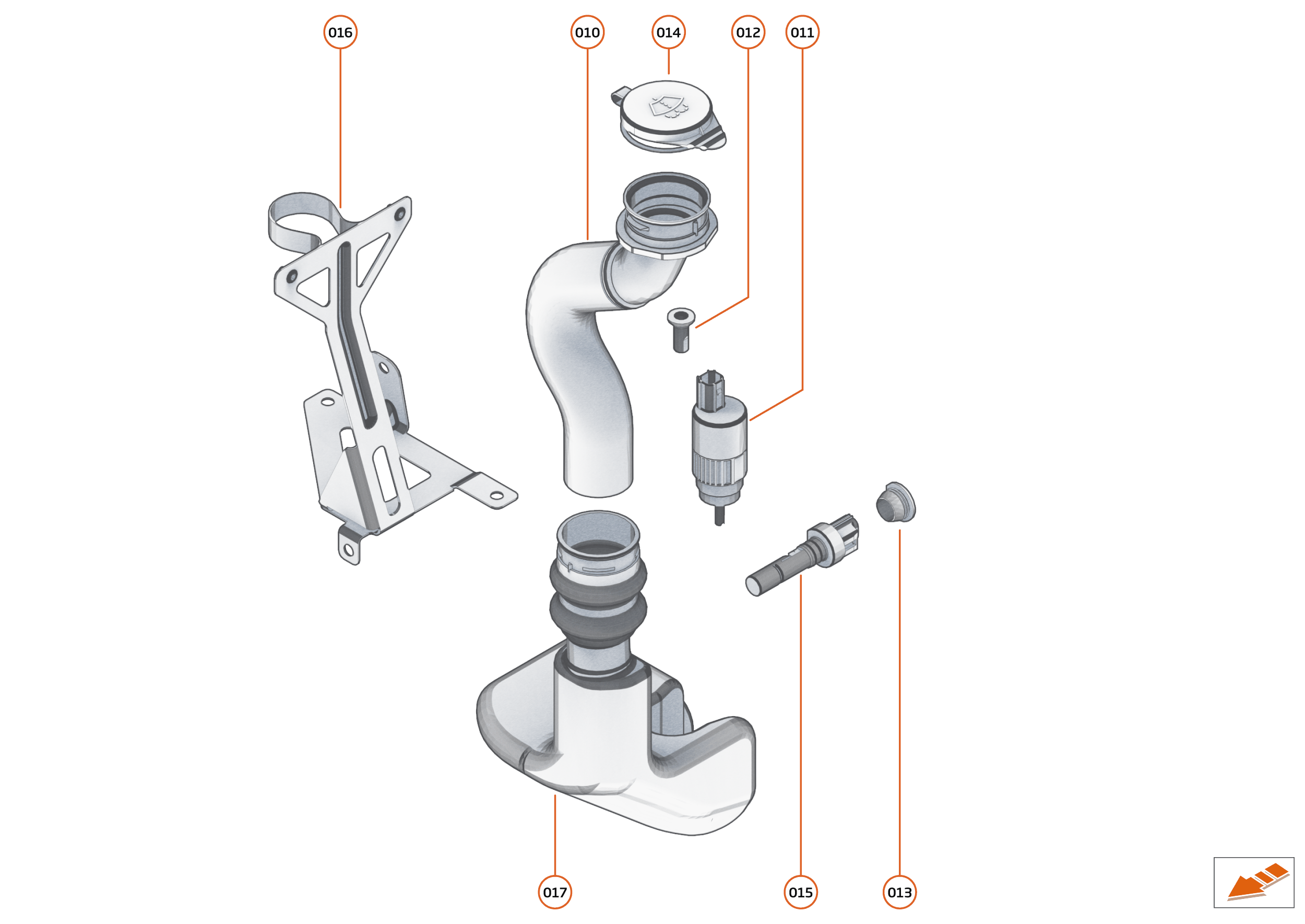 13 - WIPERS AND WASHER SYSTEM - 13.1 - WASHER SYSTEM of McLaren McLaren Ultimate Series McLaren Elva