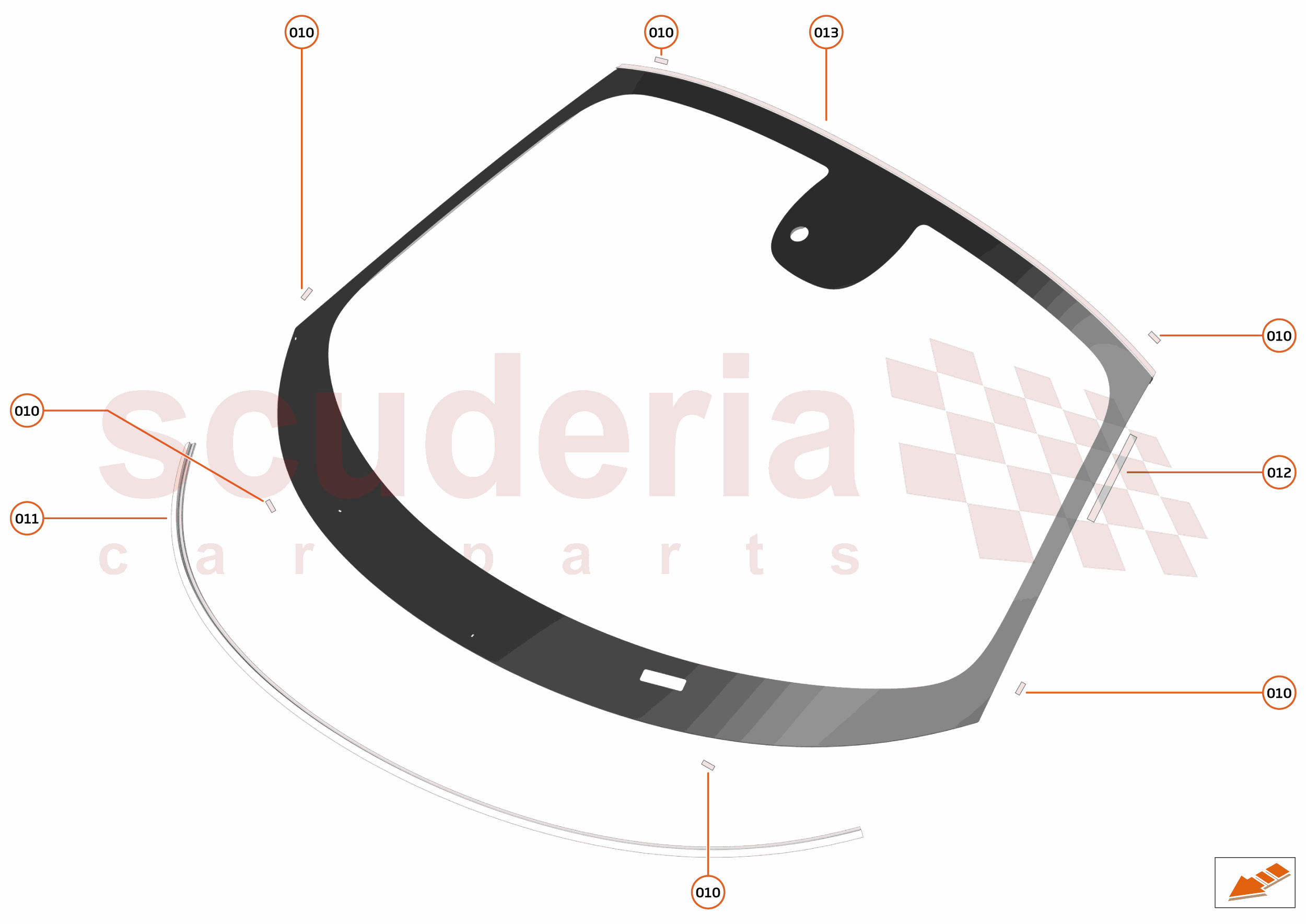 11 - GLAZING - 11.1 - WINDSCREEN of McLaren McLaren McLaren 750S Coupe