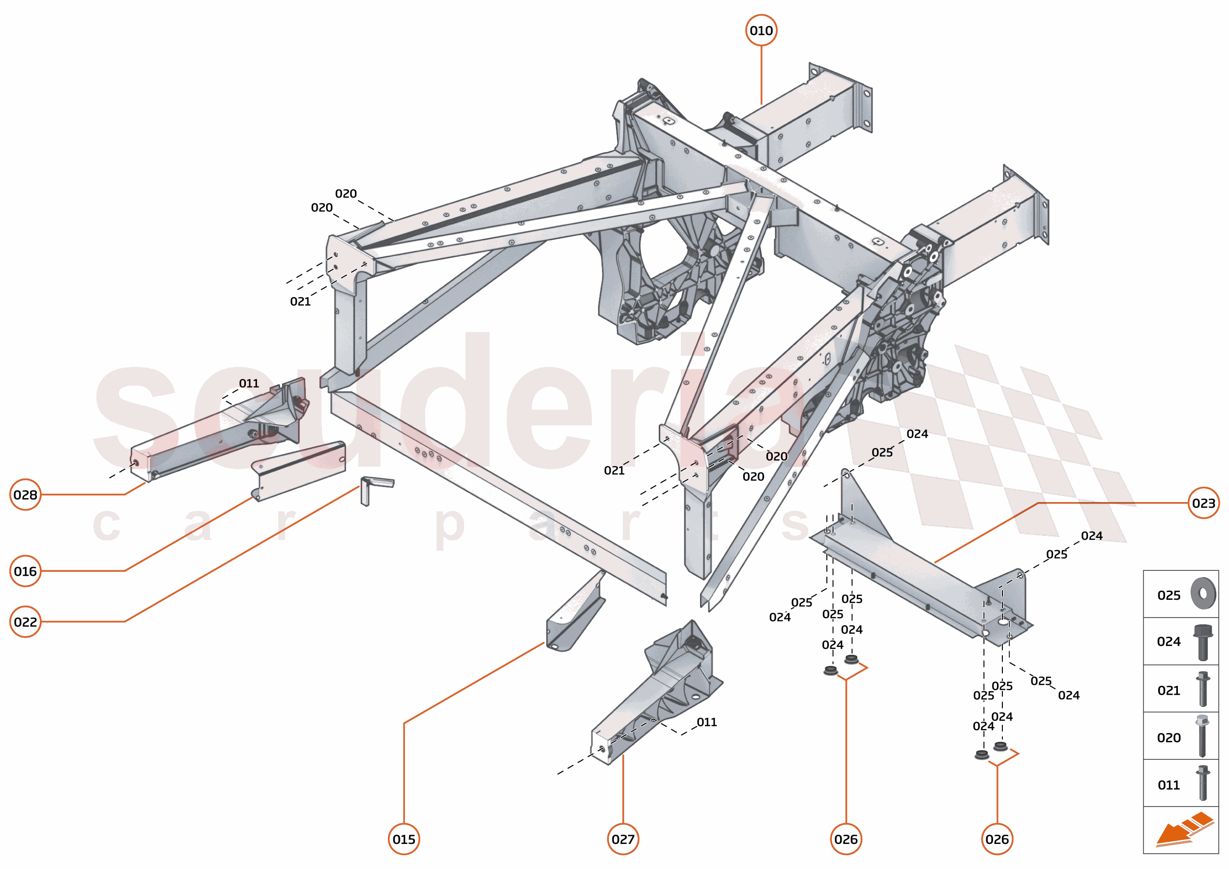 3 - REAR STRUCTURES - 3.1 - REAR FRAME of McLaren McLaren McLaren 620R
