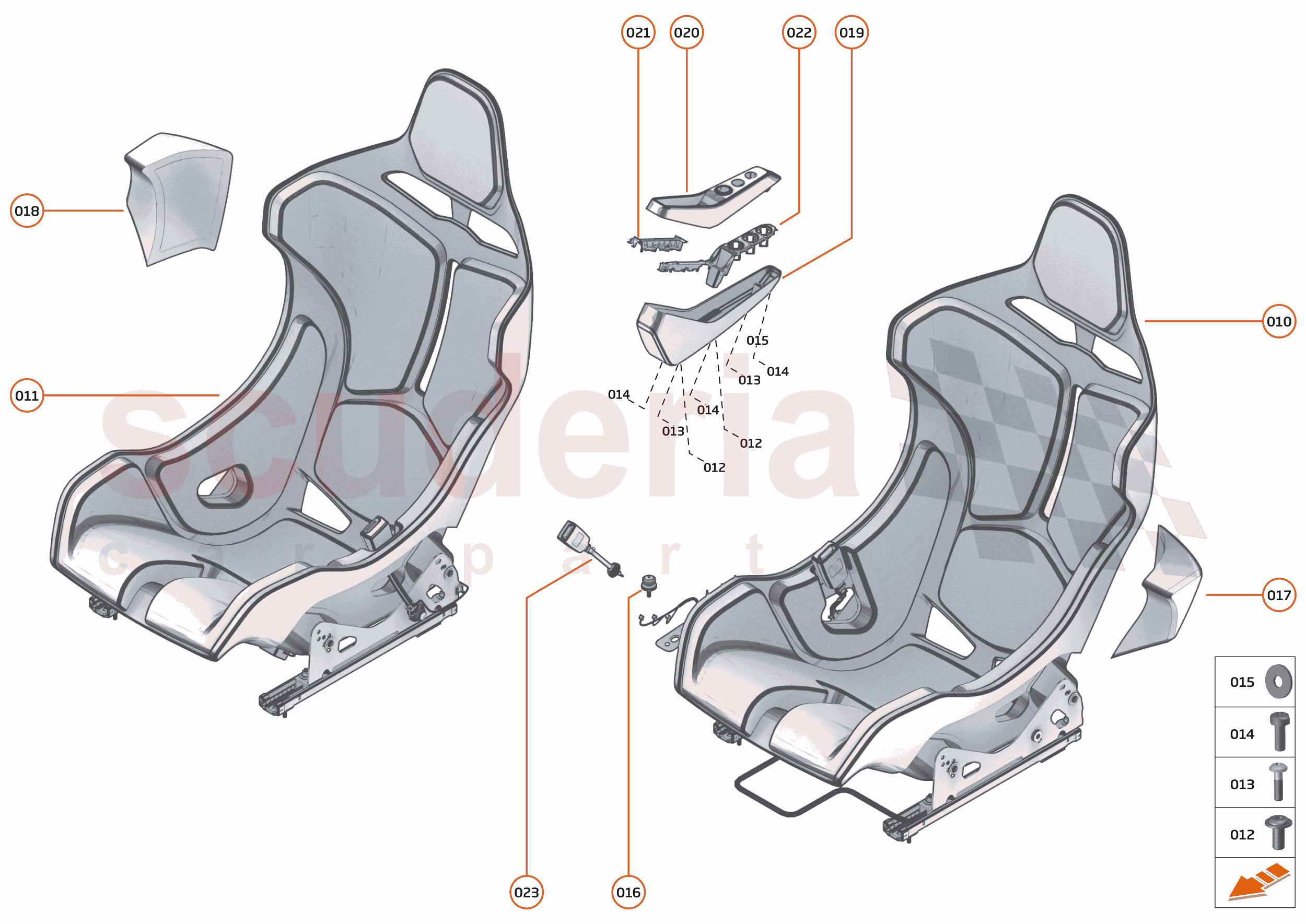 42 - INTERIOR SYSTEMS - 42.7 - SEAT ASSY - LHD of McLaren McLaren Ultimate Series McLaren Senna