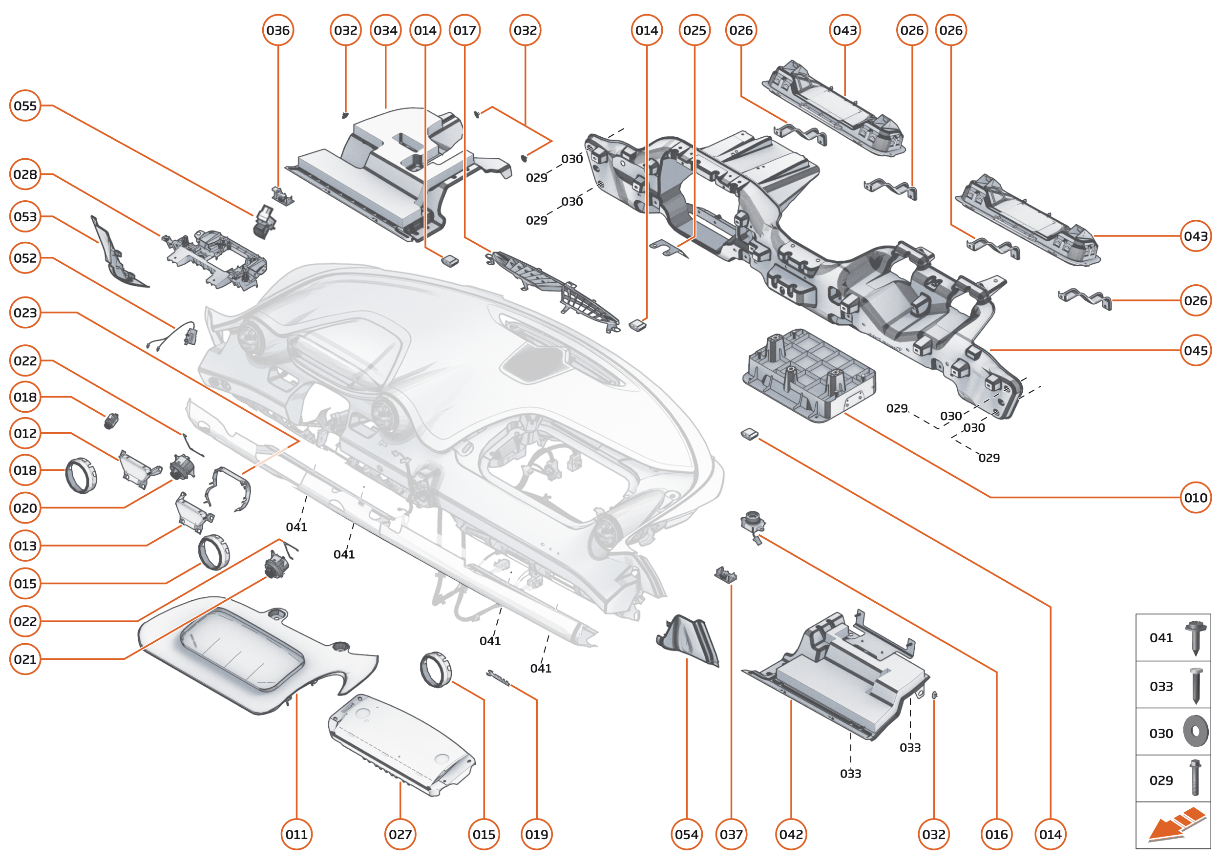 42 - INTERIOR SYSTEMS - 42.1 - FACIA - COMPONENTS & HARDWARE of McLaren McLaren Ultimate Series McLaren Senna