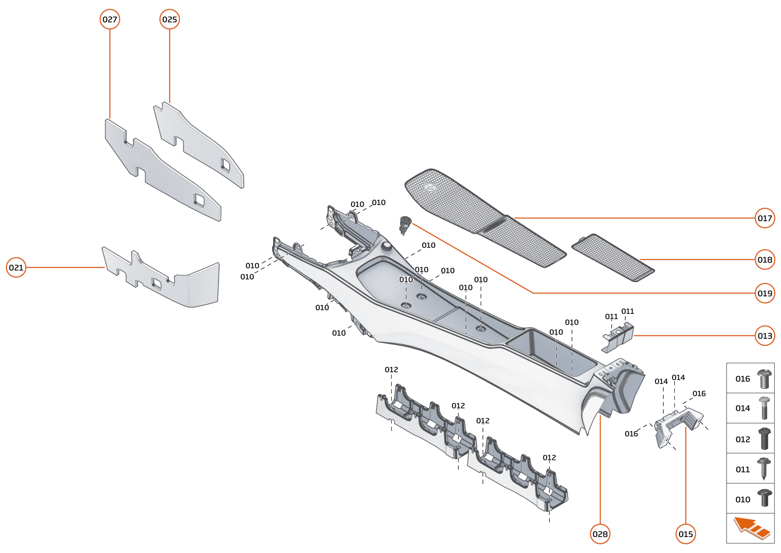42 - INTERIOR SYSTEMS - 42.4 - ASSY TUNNEL CONSOLE of McLaren McLaren Ultimate Series McLaren Senna