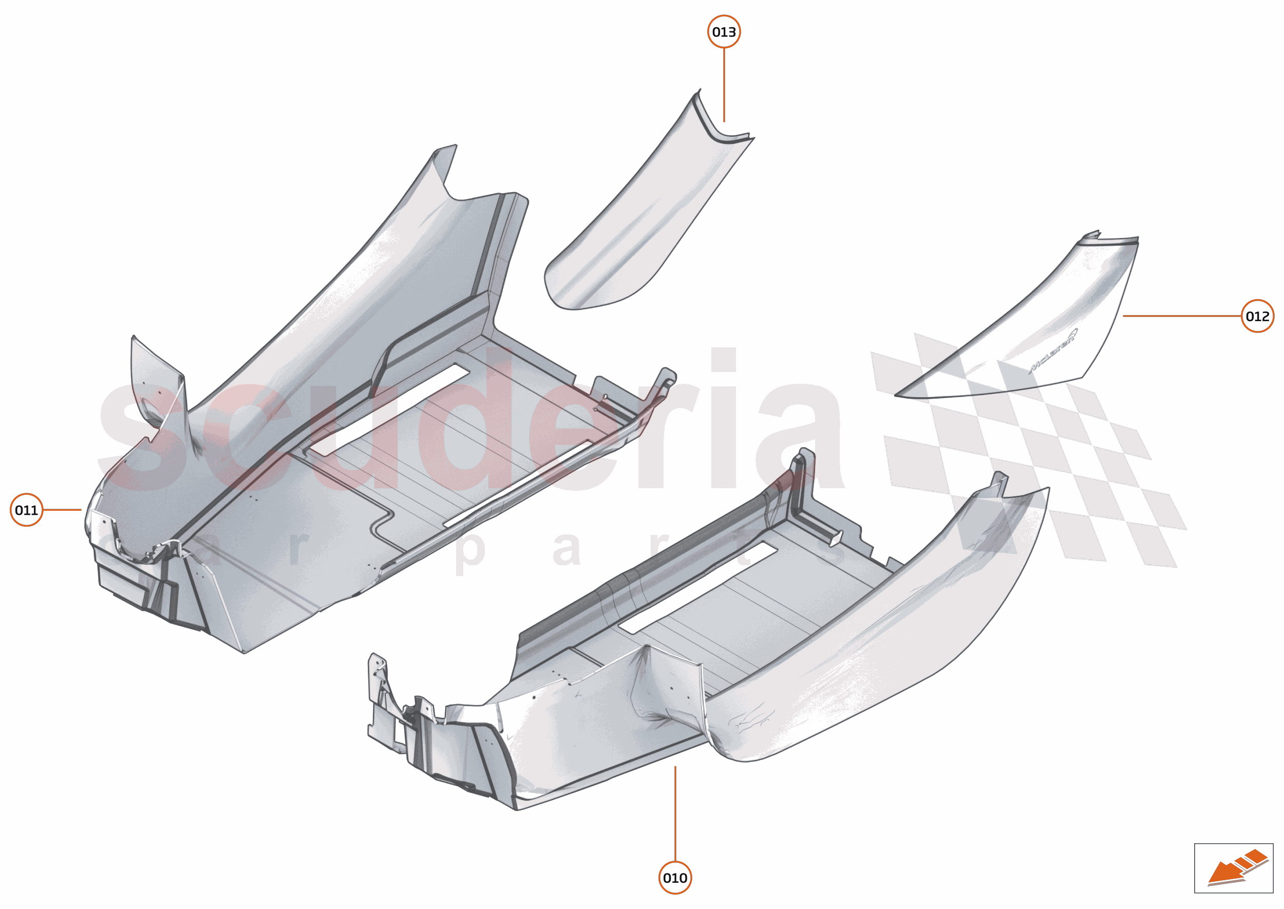 49 - INTERIOR SYSTEMS - 49.12 - LOWER & REAR TRIM - ASSEMBLY of McLaren McLaren McLaren 765LT Spider