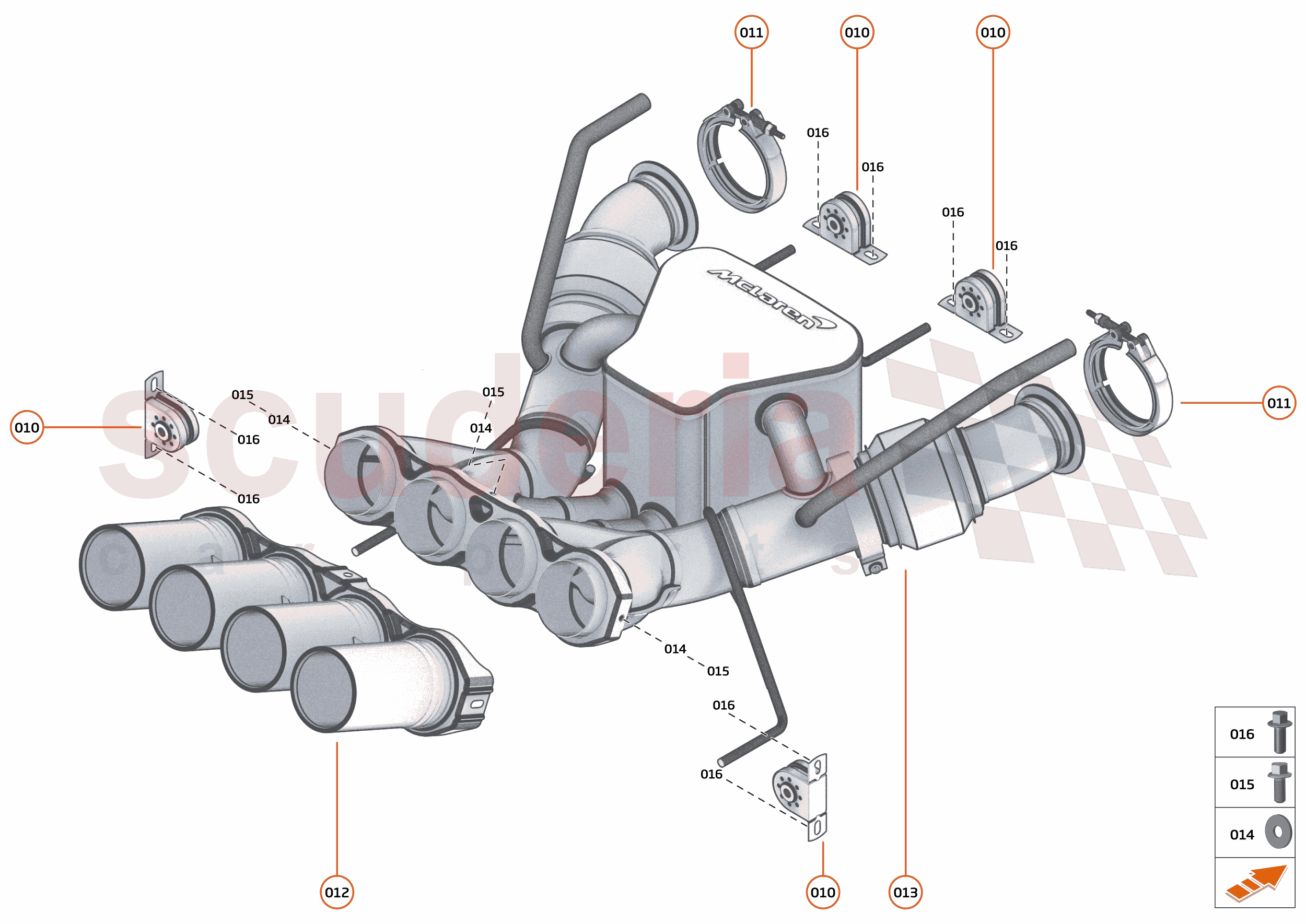 43 - EXHAUST - 43.2 - MUFFLER & TAIL PIPES of McLaren McLaren McLaren 765LT Spider