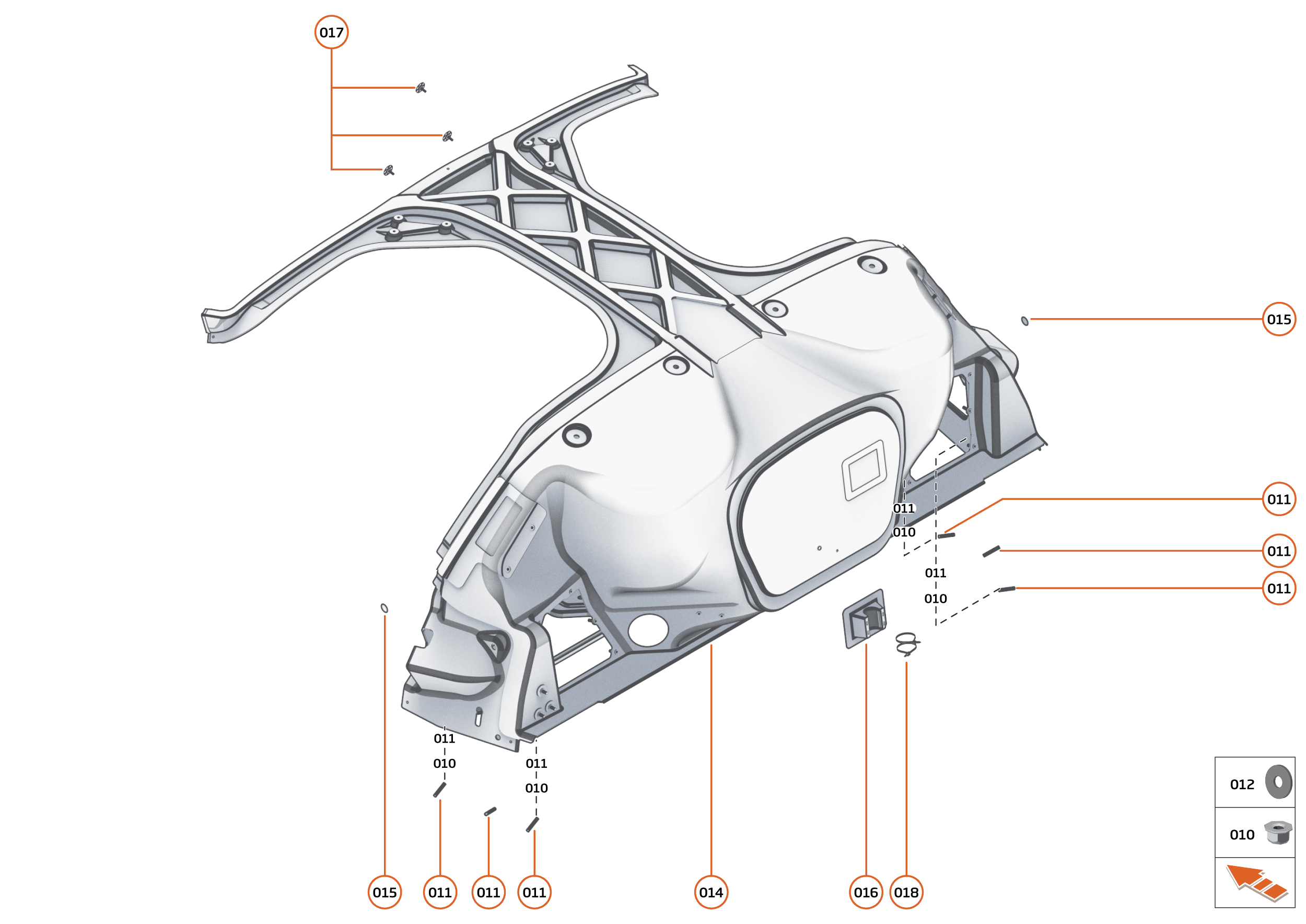 5 - UPPER STRUCTURES - 5.1 - REAR UPPER STRUCTURE of McLaren McLaren Ultimate Series McLaren Senna GTR