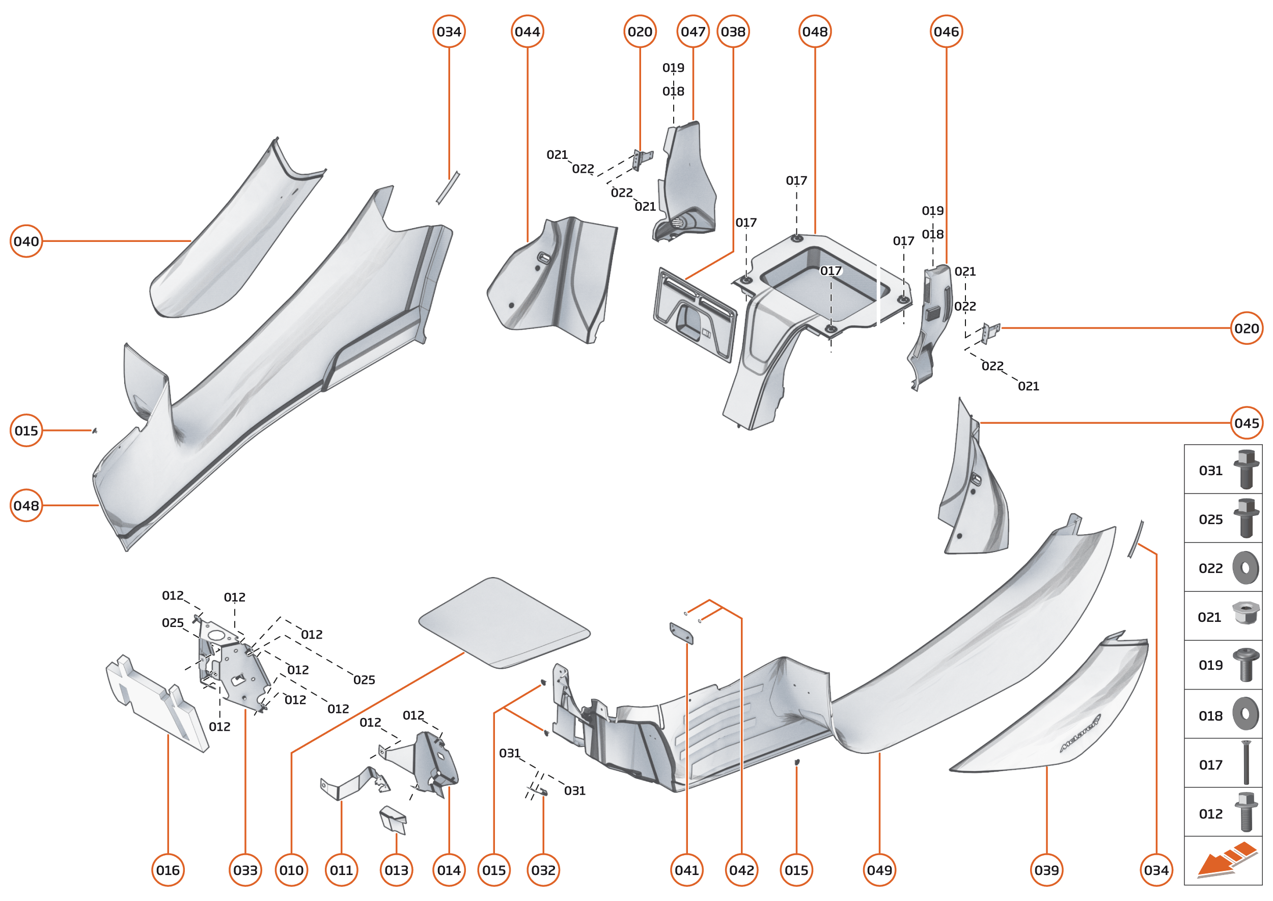 42 - INTERIOR SYSTEMS - 42.13 - LOWER & REAR TRIM of McLaren McLaren Ultimate Series McLaren Senna