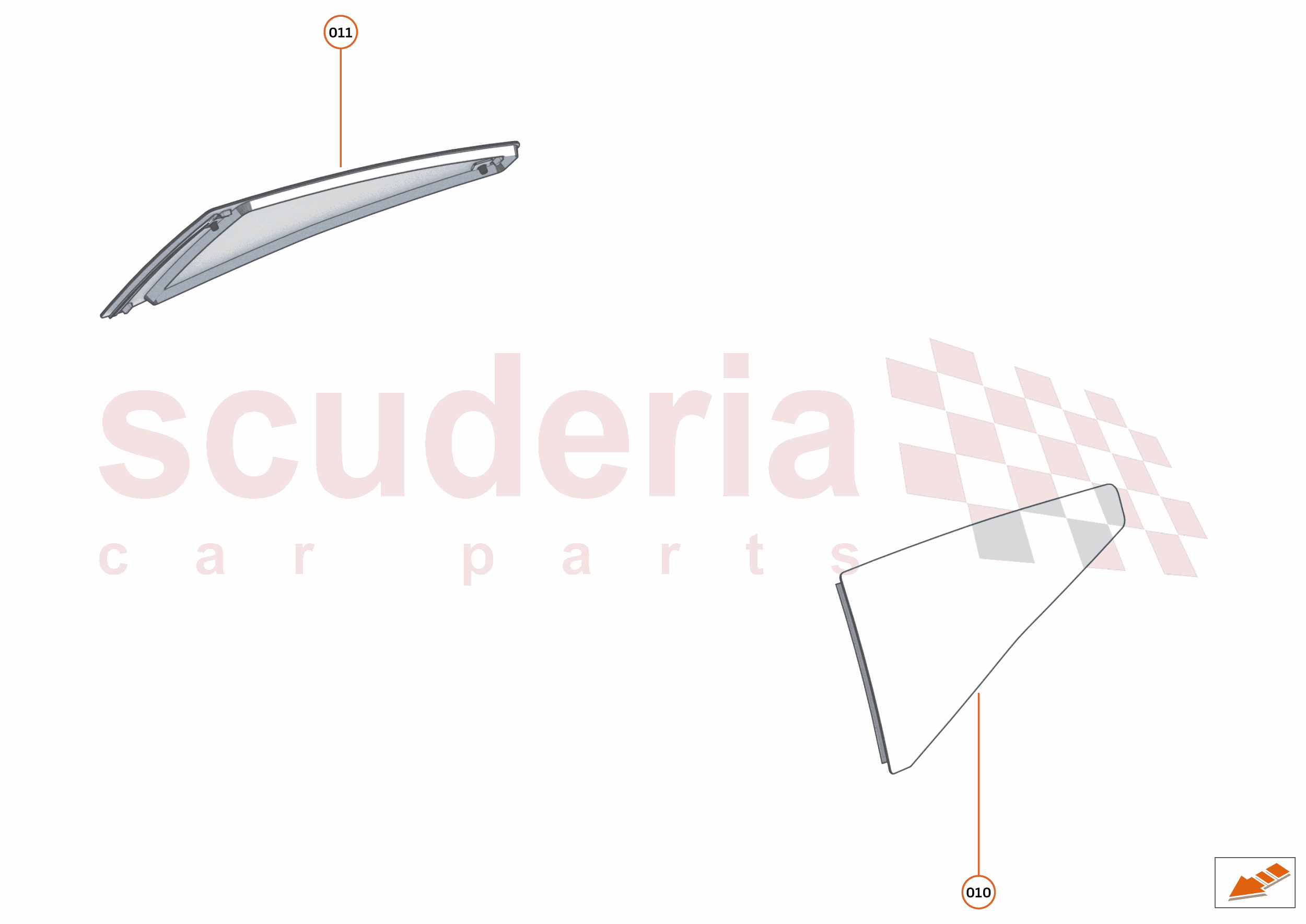 11 - GLAZING - 11.2 - QTR GLASS of McLaren McLaren McLaren 765LT