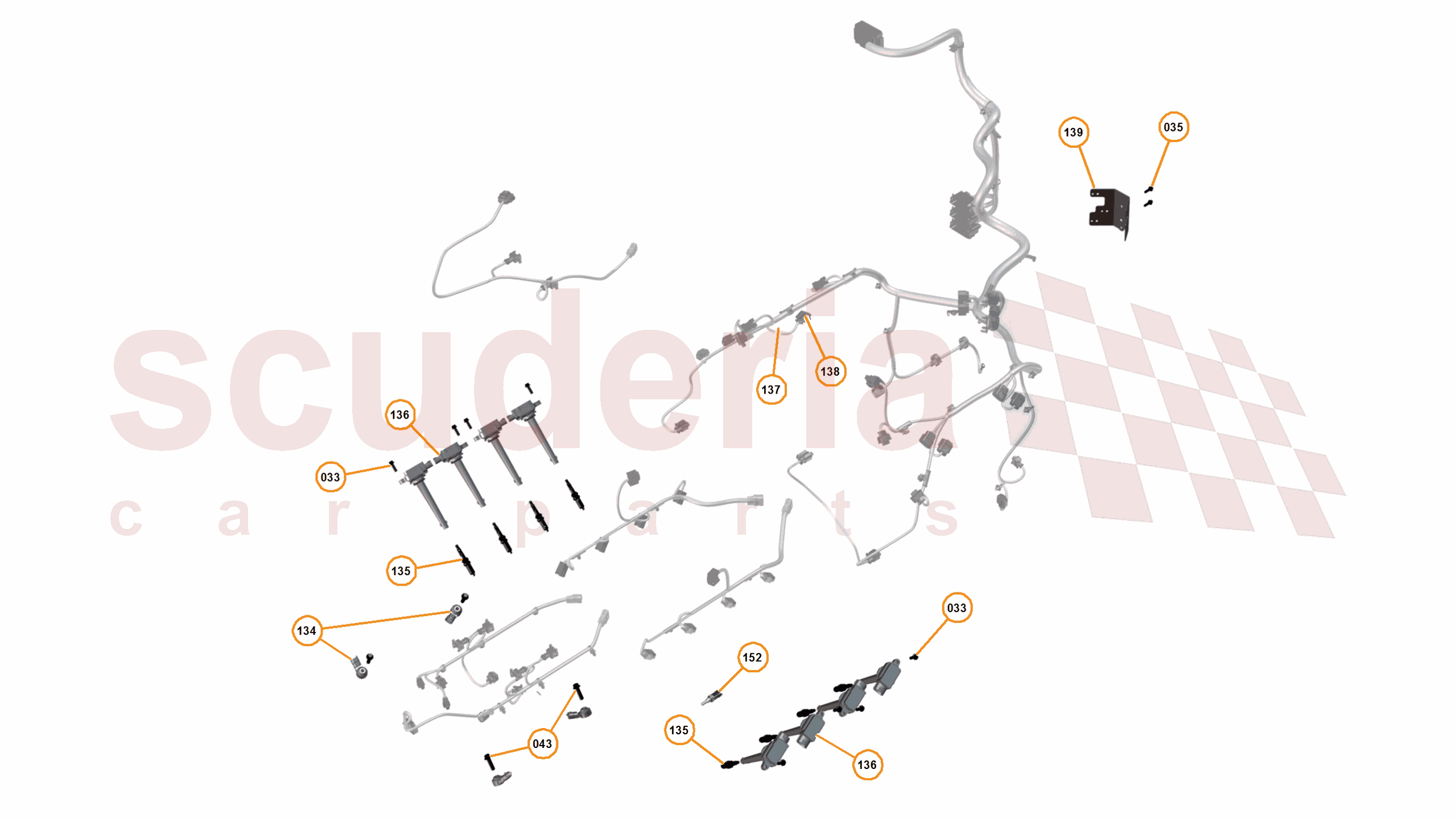 16 - F1 - POWER UNIT - 16.15 - 01 - POWER UNIT - SPARK PLUGS, IGNITION COILS + KNOCK SENSORS of McLaren McLaren McLaren 12C Spider