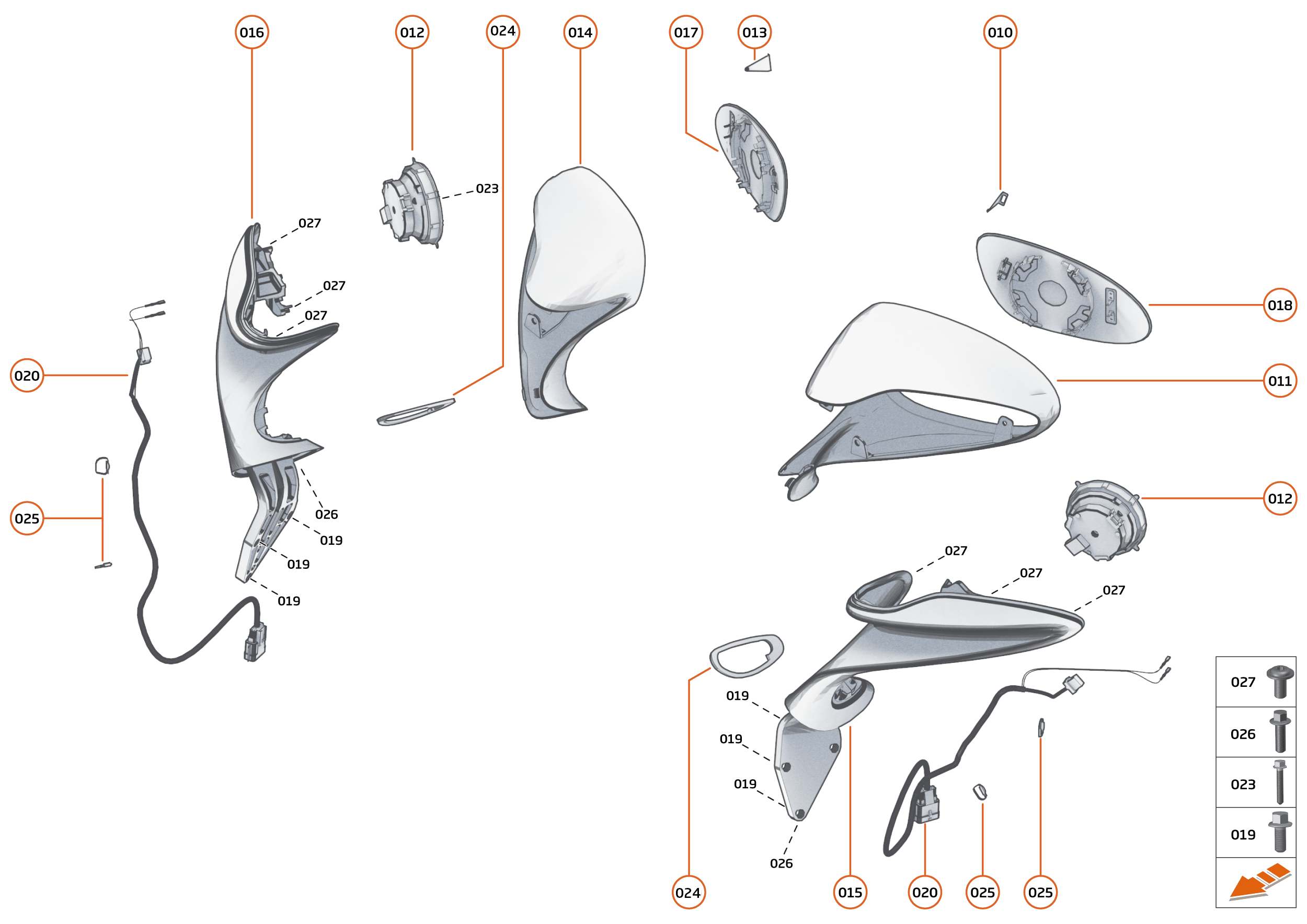 10 - CLOSURES ANCILLARIES - 10.3 - SIDE MIRRORS of McLaren McLaren Ultimate Series McLaren Elva