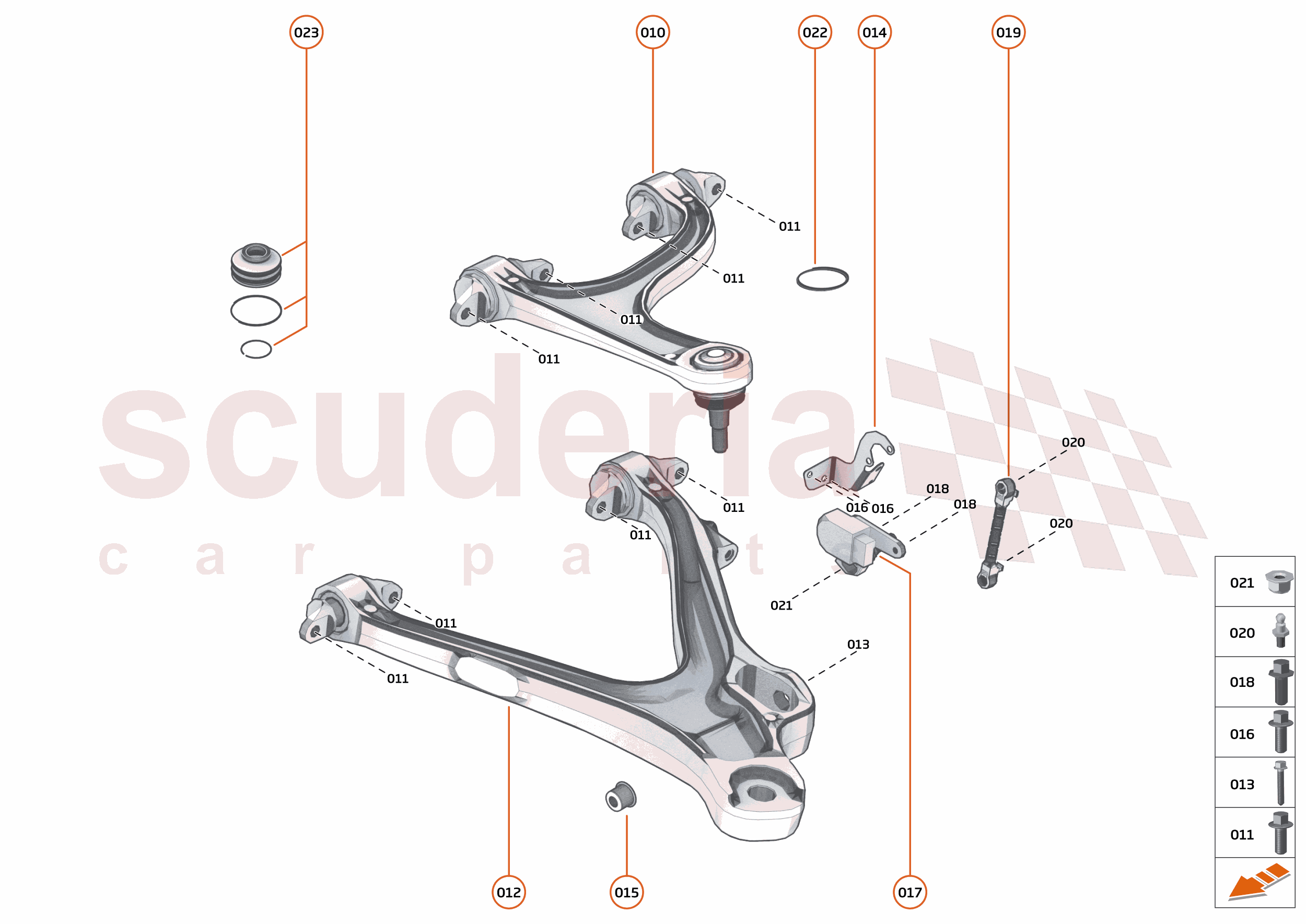 19 - SUSPENSION - REAR - 19.3 - TRANSVERSE LINKS REAR of McLaren McLaren McLaren 765LT