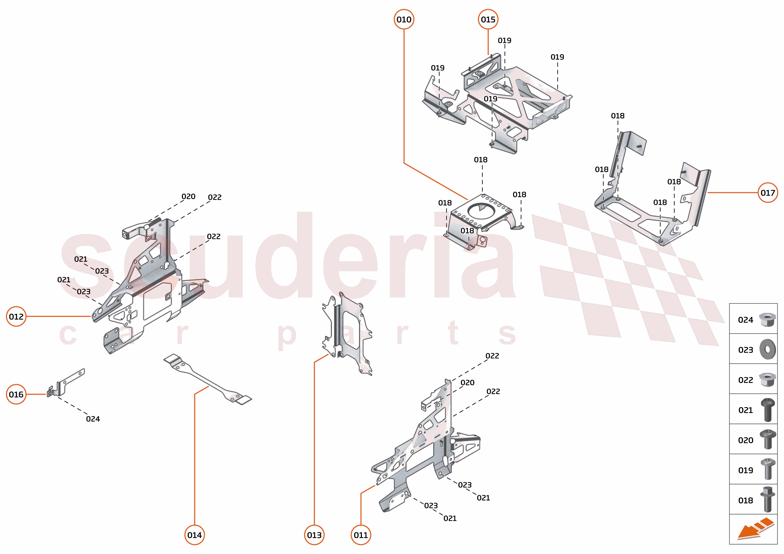 45 - ELECTRICAL HARDWARE - 45.2 - BRACKETS, GROMMETS & FIXINGS of McLaren McLaren McLaren 765LT