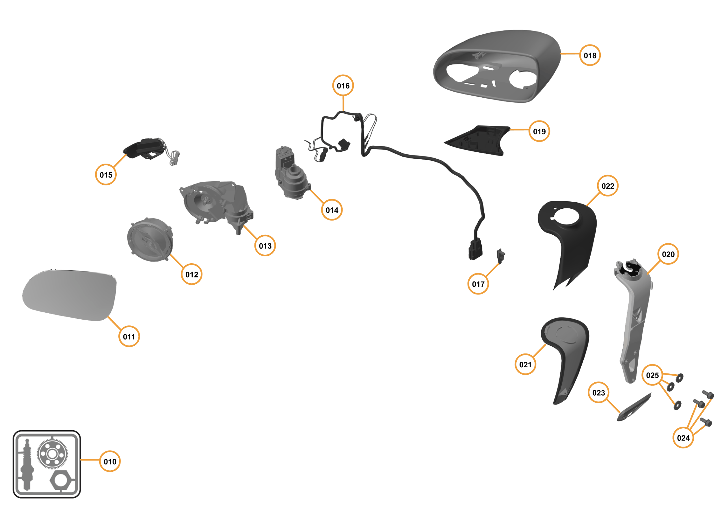 5 - CLOSURES - 5.7 - SIDE MIRRORS of McLaren McLaren Ultimate Series McLaren P1 Coupe